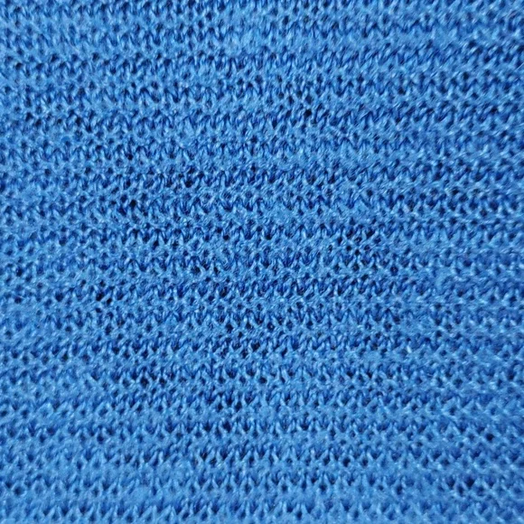 04529 Eileen Fisher royal blue organic linen long sleeve sweater L - Picture 7 of 10